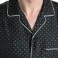 Dolce & Gabbana Black Polka Dot Silk Long Sleeve Shirt