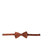 Dolce & Gabbana Brown Silk Adjustable Neck Men Bow Tie