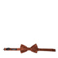 Dolce & Gabbana Brown Silk Adjustable Neck Men Bow Tie