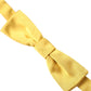 Dolce & Gabbana Yellow Silk Adjustable Neck Men Bow Tie