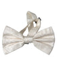 Dolce & Gabbana White Jacquard Silk Adjustable Neck Men Bow Tie