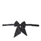 Dolce & Gabbana Black Ribbon Silk Adjustable Neck Bow Tie