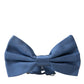 Dolce & Gabbana Blue Silk Adjustable Neck Men Bow Tie