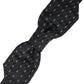 Dolce & Gabbana Black White Stitched Silk Men Neck Bow Tie