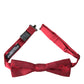 Dolce & Gabbana Red Brocade Silk Adjustable Neck Men Bow Tie