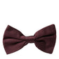 Dolce & Gabbana Maroon Silk Adjustable Neck Men Bow Tie