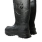 Dolce & Gabbana Black Embossed Metallic Rubber Boots Shoes