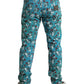 Dolce & Gabbana Blue Floral Print Skinny Cotton Denim Pants