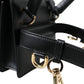 Dolce & Gabbana Black Leather Mini Belt Waist DG Girls Purse Bag