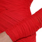 Dolce & Gabbana Red Stretch Cut Out Midi Dress