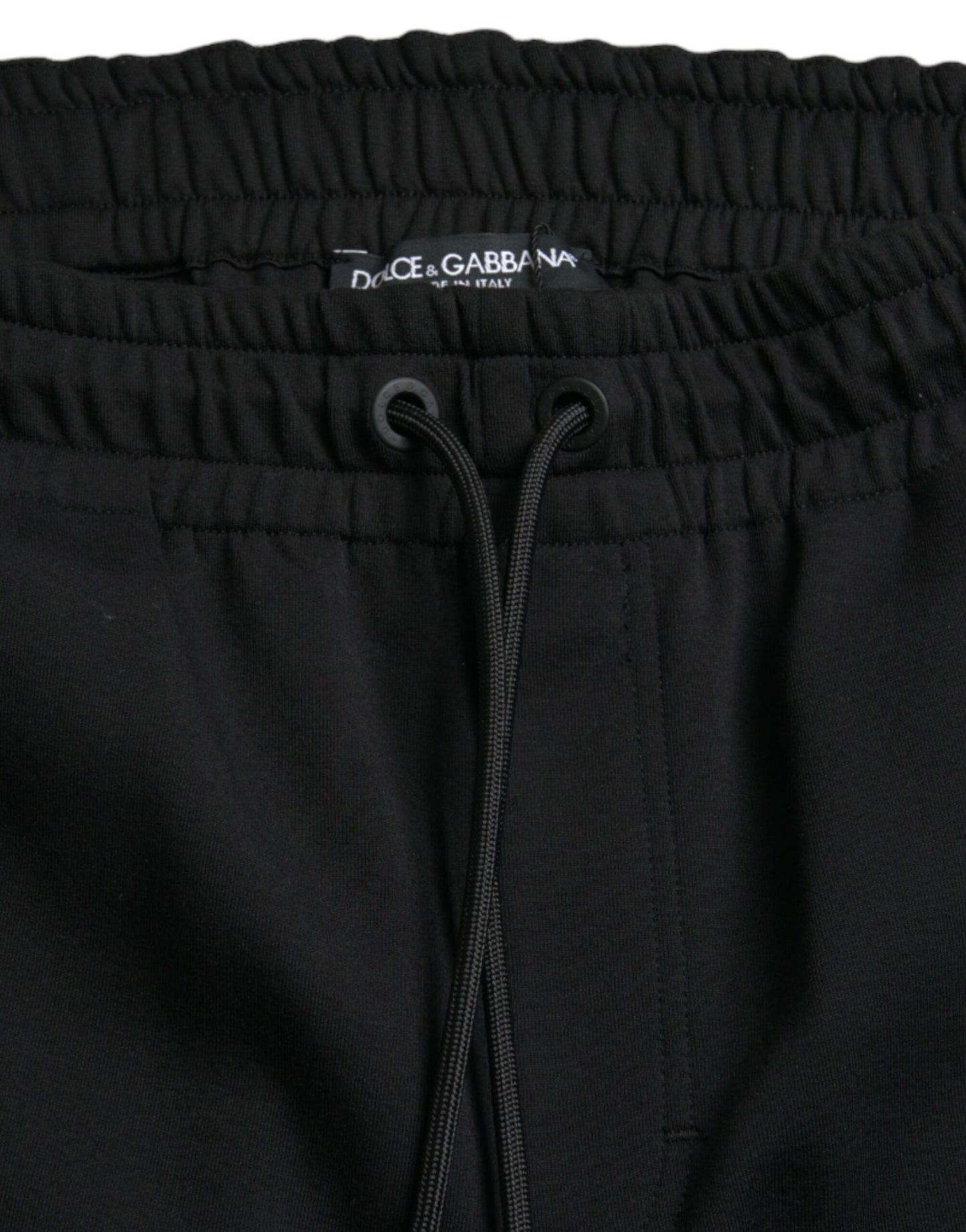 Dolce & Gabbana Black Cotton Blend Men Sweatpants Jogger Pants