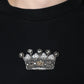 Dolce & Gabbana Black Cotton Crown Pullover Sweatshirt Sweater