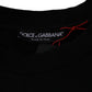 Dolce & Gabbana Black Cotton Crown Pullover Sweatshirt Sweater