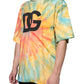 Dolce & Gabbana Multicolor Tie-Dye Logo Cotton T-shirt