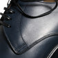 Dolce & Gabbana Navy Blue Leather Derby Dress Formal Shoes