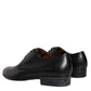 Dolce & Gabbana Black Leather Derby Formal Dress Shoes