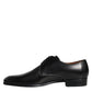 Dolce & Gabbana Black Leather Derby Formal Dress Shoes