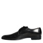 Dolce & Gabbana Black Leather Derby Formal Dress Shoes