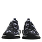 Dolce & Gabbana Black White Star Print Sorrento Sneakers Shoes