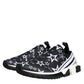 Dolce & Gabbana Black White Star Print Sorrento Sneakers Shoes