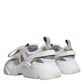 Dolce & Gabbana White Beige Leather Sport DAYMASTER Sneakers Shoes