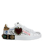 Dolce & Gabbana White Heart Studded Low Top Sneakers Shoes