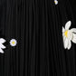 Dolce & Gabbana Black Silk Daisy A-line Long Maxi Dress