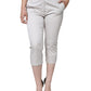 Dolce & Gabbana White Cotton Mid Waist Cropped Skinny Pants