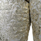 Dolce & Gabbana Gold Cotton Floral Jacquard Tapered Pants