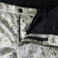 Dolce & Gabbana Gold Cotton Floral Jacquard Tapered Pants