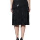 Dolce & Gabbana Black DG Monogram Pleated Midi Skirt