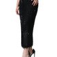 Dolce & Gabbana Black Embellished Pencil Cut Midi Skirt