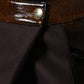 Dolce & Gabbana Brown Virgin Wool Mid Waist A-line Mini Skirt