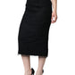 Dolce & Gabbana Black Virgin Wool Pencil Cut Midi Skirt