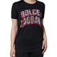 Dolce & Gabbana Black Cotton Logo Print Round Neck T-shirt