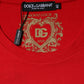 Dolce & Gabbana Red Cotton Crew Neck Short Sleeve Tee T-shirt