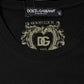 Dolce & Gabbana Black Cotton Crew Neck Short Sleeve T-shirt