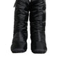 Dolce & Gabbana Black Padded DG Logo Heels Boots Shoes