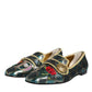 Dolce & Gabbana Multicolor Jacquard Embellished Loafers Shoes