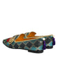 Dolce & Gabbana Multicolor Jacquard Embellished Loafers Shoes