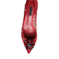 Dolce & Gabbana Red Taormina Lace Crystal Heels Pumps Shoes