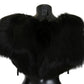 Dolce & Gabbana Black Silver Fox Fur Scarf