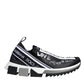 Dolce & Gabbana Black White Sorrento Low Top Sneakers Shoes