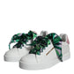 Dolce & Gabbana White Leather Portofino Low Top Sneakers Shoes