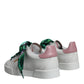 Dolce & Gabbana White Leather Portofino Low Top Sneakers Shoes