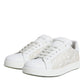 Dolce & Gabbana White Lace Portofino Low Top Sneakers Shoes