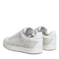 Dolce & Gabbana White Lace Portofino Low Top Sneakers Shoes