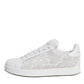 Dolce & Gabbana White Lace Portofino Low Top Sneakers Shoes