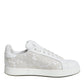 Dolce & Gabbana White Lace Portofino Low Top Sneakers Shoes