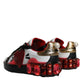 Dolce & Gabbana White Red Crystals Portofino Sneakers Shoes